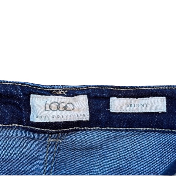 LOGO Lori Goldstein Skinny Jeans High Waisted Plus Size 22 W - Picture 6 of 12